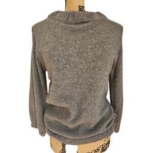 Vince 100% Cashmere Sweater, Gray, Funnel Neck, Knit Pullover, Sz S